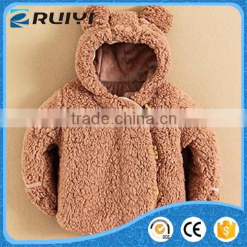 Bestal unisex lamb coral fleece outwear coat for children winter imitation fur loose coat