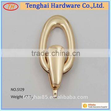 Wholesale factory price fashion oval metal bag lock for leather bag