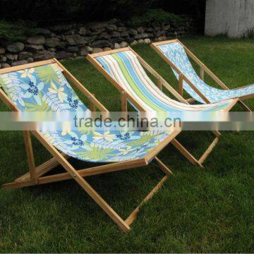 wooden folding deck chair