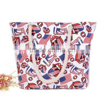 Customized hot selling canvas beach bags wholesale