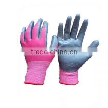 Nitrile Coated Gloves Smooth Finish Working Labor Glove