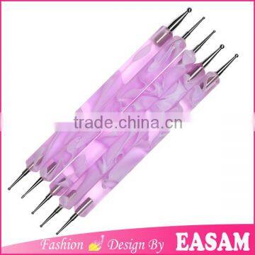 5pcs/set purple acrylic dotting pen for nail art