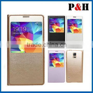 Big Window Transparent Cover and Leather Case for Samsung S5 photo-6
