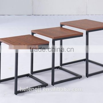 Modern Home Design nest of 3 wood coffee table