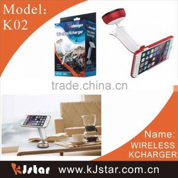 Best Quality K02 qi Standard Adsorption Wireless Charger for Iphone and Sumsung