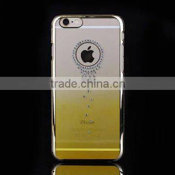 gradual change hard case for iphone 6 4.7 with diamonds
