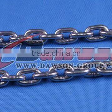 Bright stainless steel AISI316 link chain