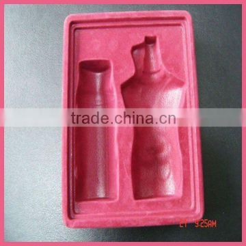 Velvet tray,with PP/PET/PVC/PS vacuum forming blister packing