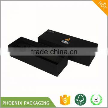 OEM paper black lid and base box for jewelry packing