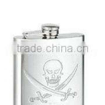 Hot embossed wine flasks stainless steel