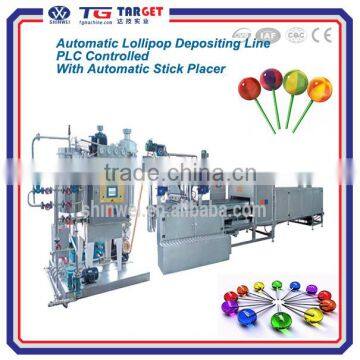 Automatic lollipop depositing line/ball and flat lollipop making machines production line/flat lollipop making