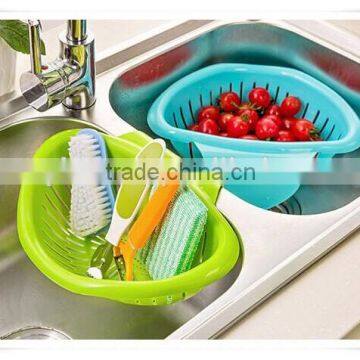 hot sell simple handing kitchen fruit vegetable plastic drain basket