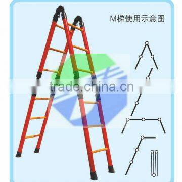 Super light round pipe M-type ladder