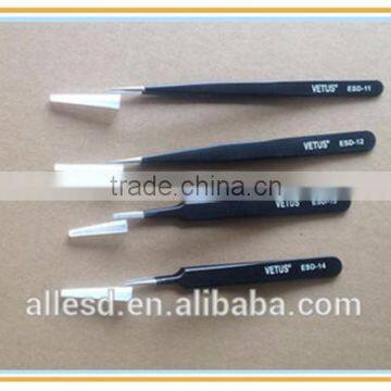 Black Cleanroom Antistatic Stainless Steel Tweezer photo-5