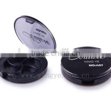 Elegent round purple lid 4 boxes accept plastic eyeshadow palette
