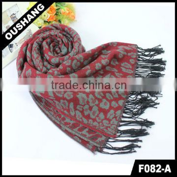 F082-A 2015 Houndstooth Leopard Warm Thick Winter Long Scarf