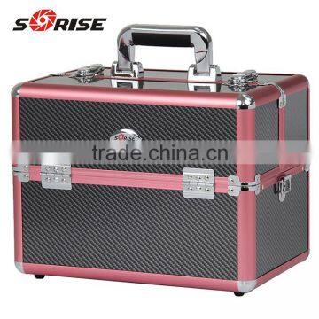 PVC Custom Lock Hard Side Cosmetic Case