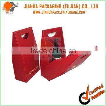 red cardboard foldable wine boxes