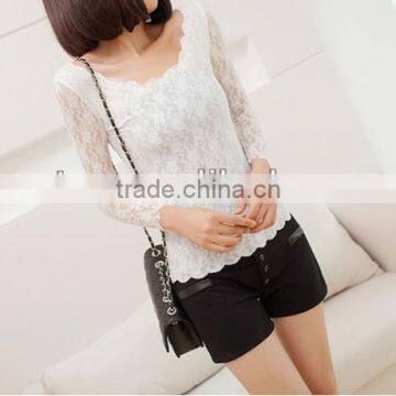 2015 New design high quality new ladies bottom shirt japan