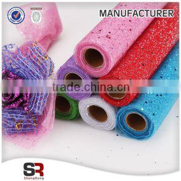 flower wrapper gift packing decoration sequin glitter mesh roll