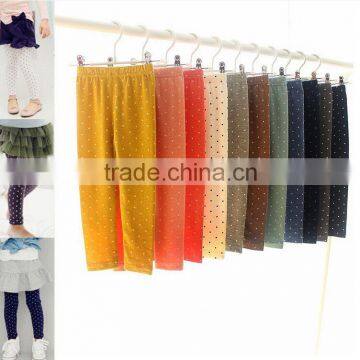 Baby Girls Cotton Dot Pants Candy Color Kids Panty-hose Leggings free shipping free send gift