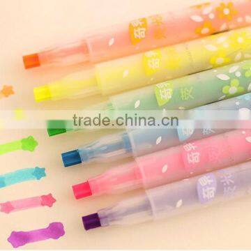 Best Amazon promotion gift DIY creative stationery Novelty korea highlight water color marking pen sweet-scented nite writer pen