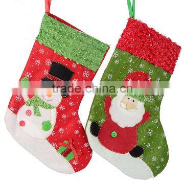 6pcs Wholesale Christmas Stockings 26cm Christmas Tree Decoration Hanging Socks Santa Claus Snowman Christmas Gifts Socks