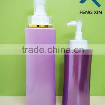 400ml 500ml 650ml personal care use hair care container screen printing surface handling PET plastic bottle with lotion pump