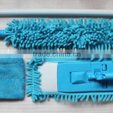 Microfiber Cleaning Flat Mop&Duster Chenille refill kit sets