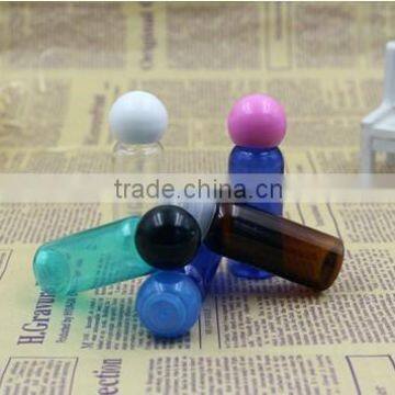 18cm Neck Size ball shape lid 20ml PET Cylinder Travel type bottle essentialoil bottle