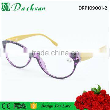 2016 spring&summer hot sale PC reading glasses with demi color