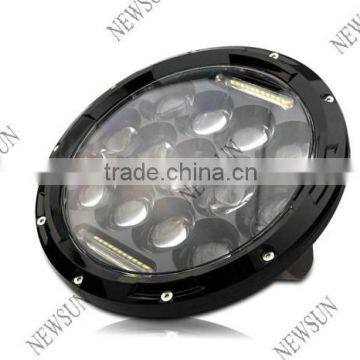 7'' 75W High Low Beam Driving Light DRL Front Light 7inch LED Headlight for Jeep Wrangler photo-2