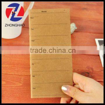 new arrived brown craft customized printed recycled wholesale kraft cover notepad
