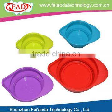 Eco Vibrant Colors World Cup FDA Approved Shenzhen Factory Silicone Travel Camping Measuring Pot