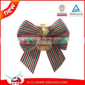 Gift Packing Use Gold Metallic Ribbon Bows With Bell