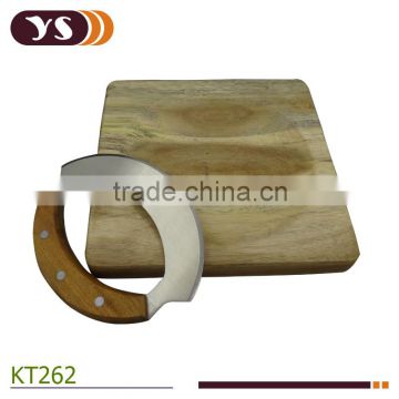 Acacia wood single herb chopper with board