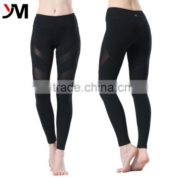 Newest sexy design women yoga pants with mesh design yoga leggings , fitness wear women