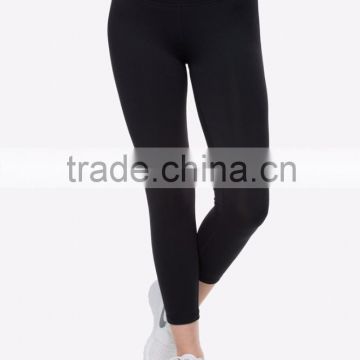 Plain Color Style Cropped Pants Yoga Workout Capri Legging For Women Fitness