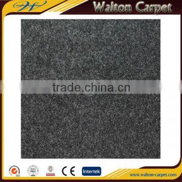 Needle punched wall to wall fine denier nonwoven charcoal carpet