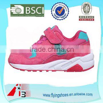 2016 pink color girl fashion grils running shoes