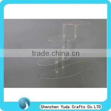 High clear acrylic plastic display risers with tiers, transparent acrylic riser displays