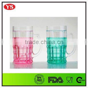 450ml insulated double wall plastic freezer mugs for beer