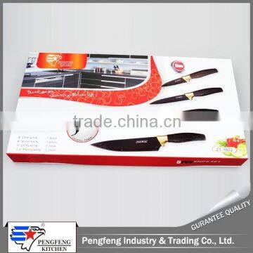 Fashion series certificated royalty line knife set