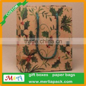 Bespoke Design Kraft Paper Bags Recycled Natural Kraft Shopping Grocery Bags