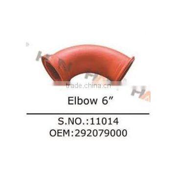 elbow 6 inch Enhanced Strength Wear Resistant Pipe Elbow Double Layer Concrete Pump Elbow for Putzmeister