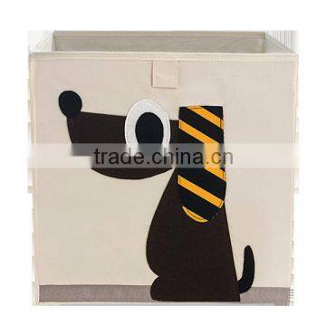 Durable Toy Storage Folding Storage Box With Felt Embroidered