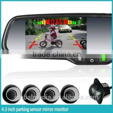 Reverse Parking Sensor Rear View Mirror Germid With Back Camera Display Monitor