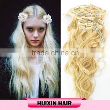 Hot Selling Body Wave Mongolian 613 Blonde Clip In Hair photo-4