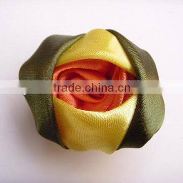 Handmade mini satin rolled rose for diy
