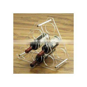 Clear Acrylic Wine Holders 6-bottles Wine Holders (AD-A-0053)